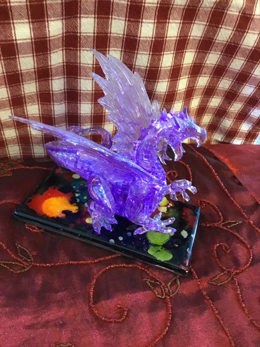 Bepuzzled Deluxe 3d Crystal Jigsaw Puzzle Purple Dragon - Bepuzzled puzzle collectible [Barcode 023332310531] - Main Image 3