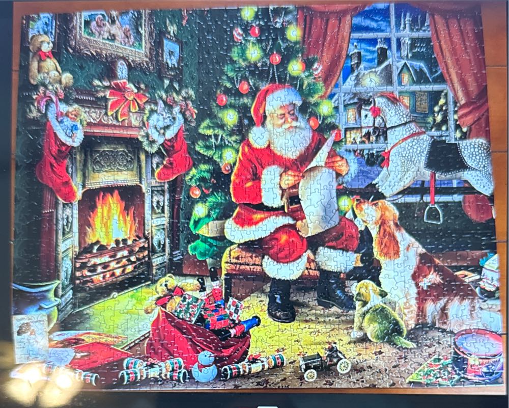 Checking It Twice 1 - FOR SALE OR TRADE - White Mountain puzzle collectible - Main Image 2