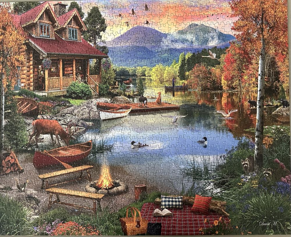 Paradise Lake - SOLD - White Mountain puzzle collectible - Main Image 2