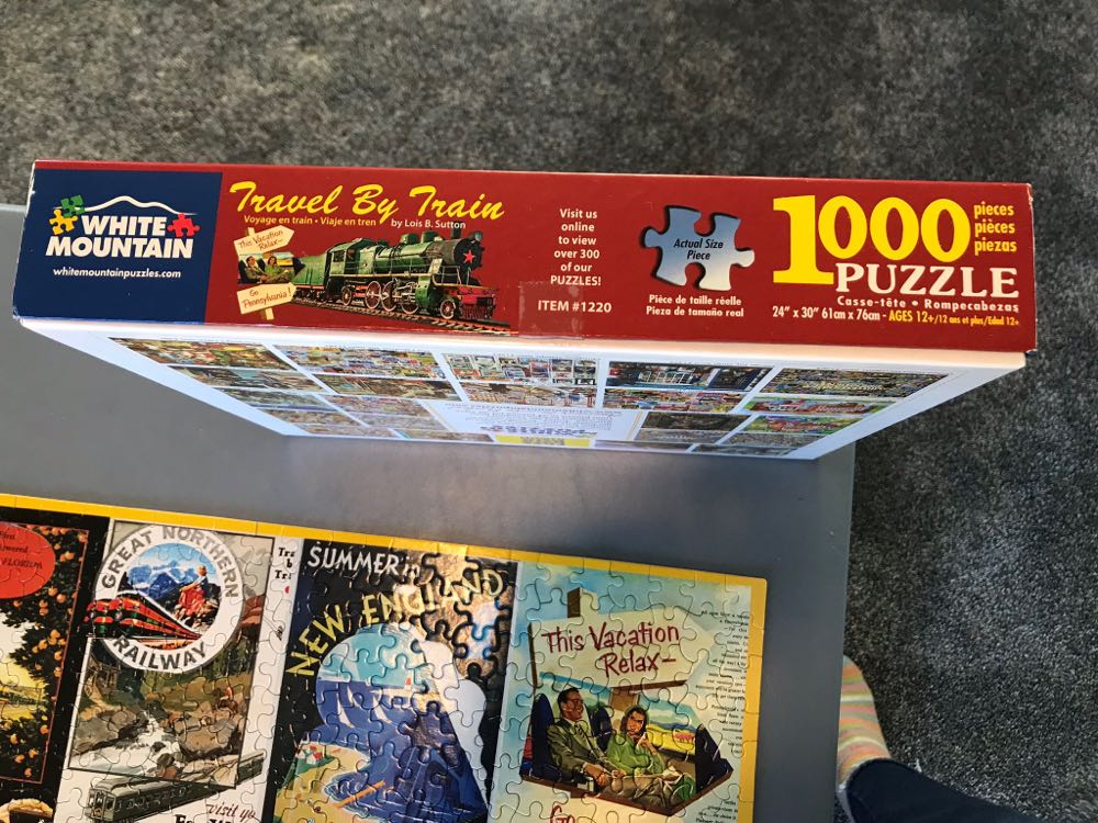 Sold - Travel By Train 1 - White Mountain puzzle collectible - Main Image 3