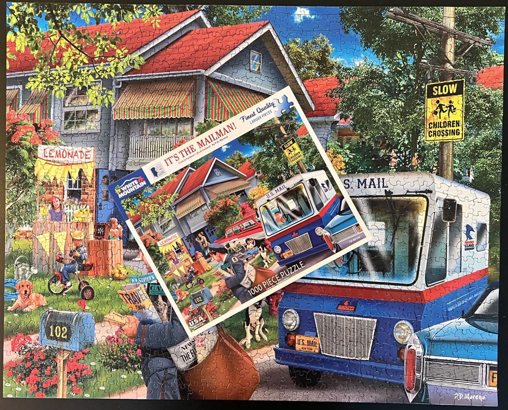 It’s The Mailman - White Mountain Puzzles puzzle collectible [Barcode 724819265473] - Main Image 4