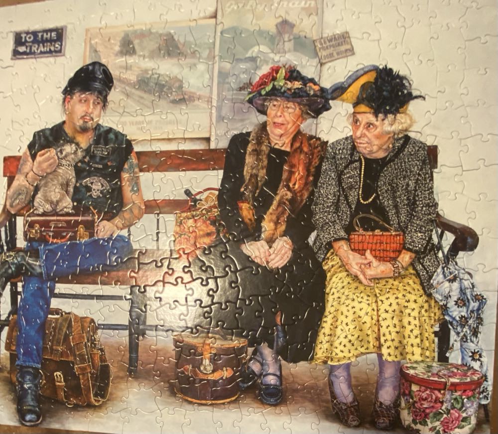 Who Sat Down First? - SunsOut puzzle collectible [Barcode 796780443235] - Main Image 3