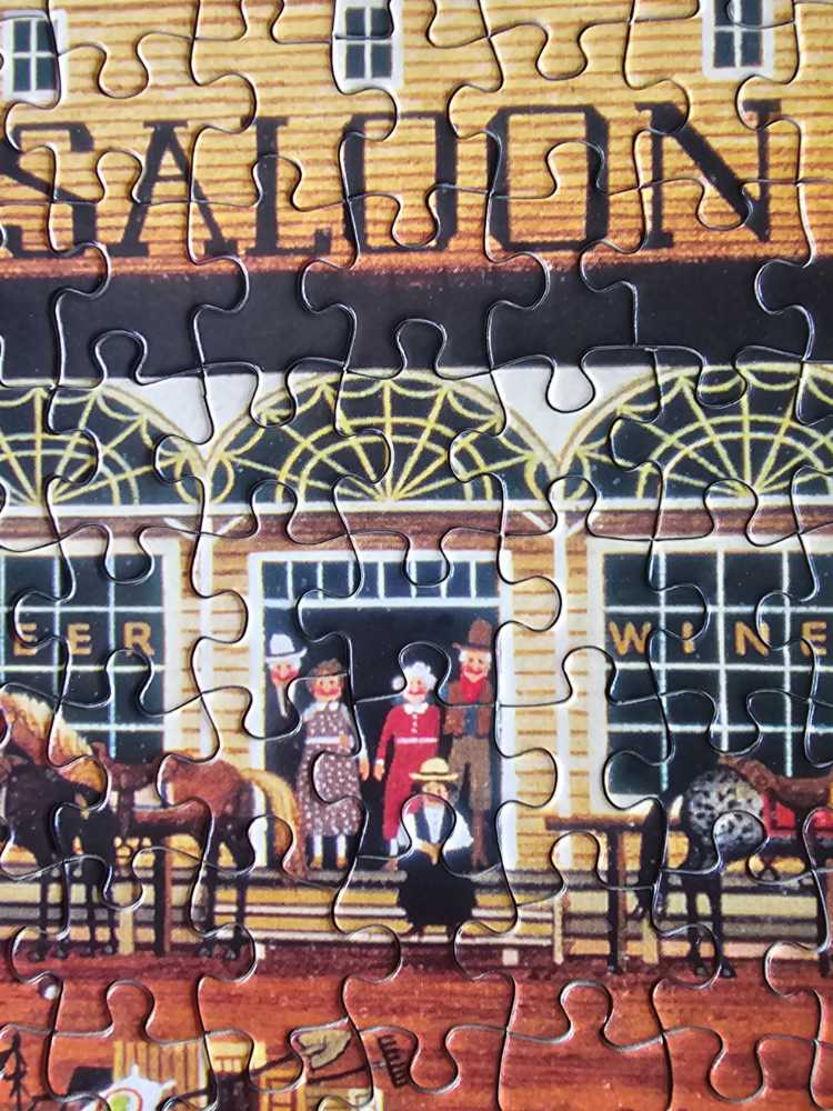 Sleepy Town West - Milton Bradley puzzle collectible [Barcode 032244046797] - Main Image 3