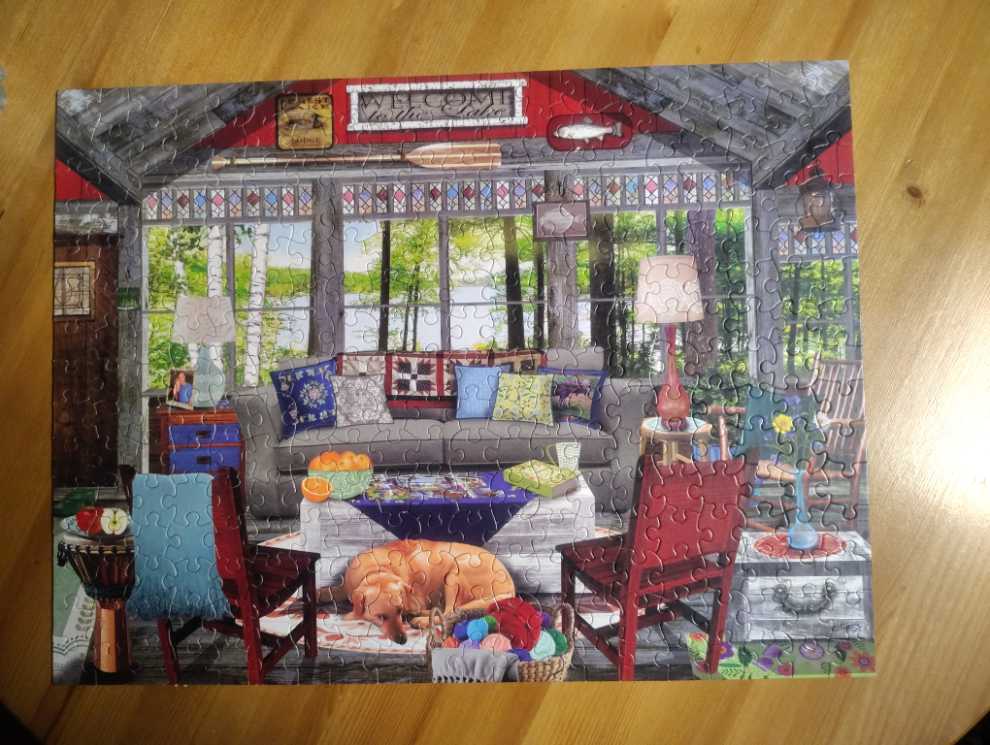Lake Cabin - Ceaco puzzle collectible [Barcode 021081222761] - Main Image 4