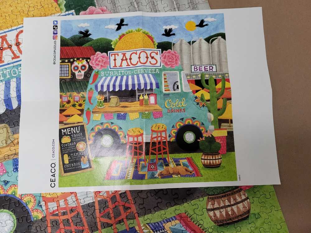 Food Trucks: Taco Truck - Ceaco 🇺🇸 puzzle collectible [Barcode 021081241465] - Main Image 4