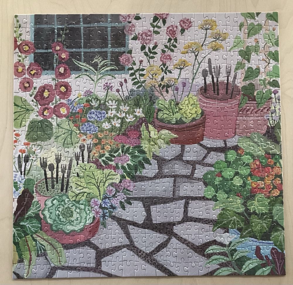 Outdoor Garden - Good Puzzle Co. (Galison) puzzle collectible [Barcode 616430291231] - Main Image 2