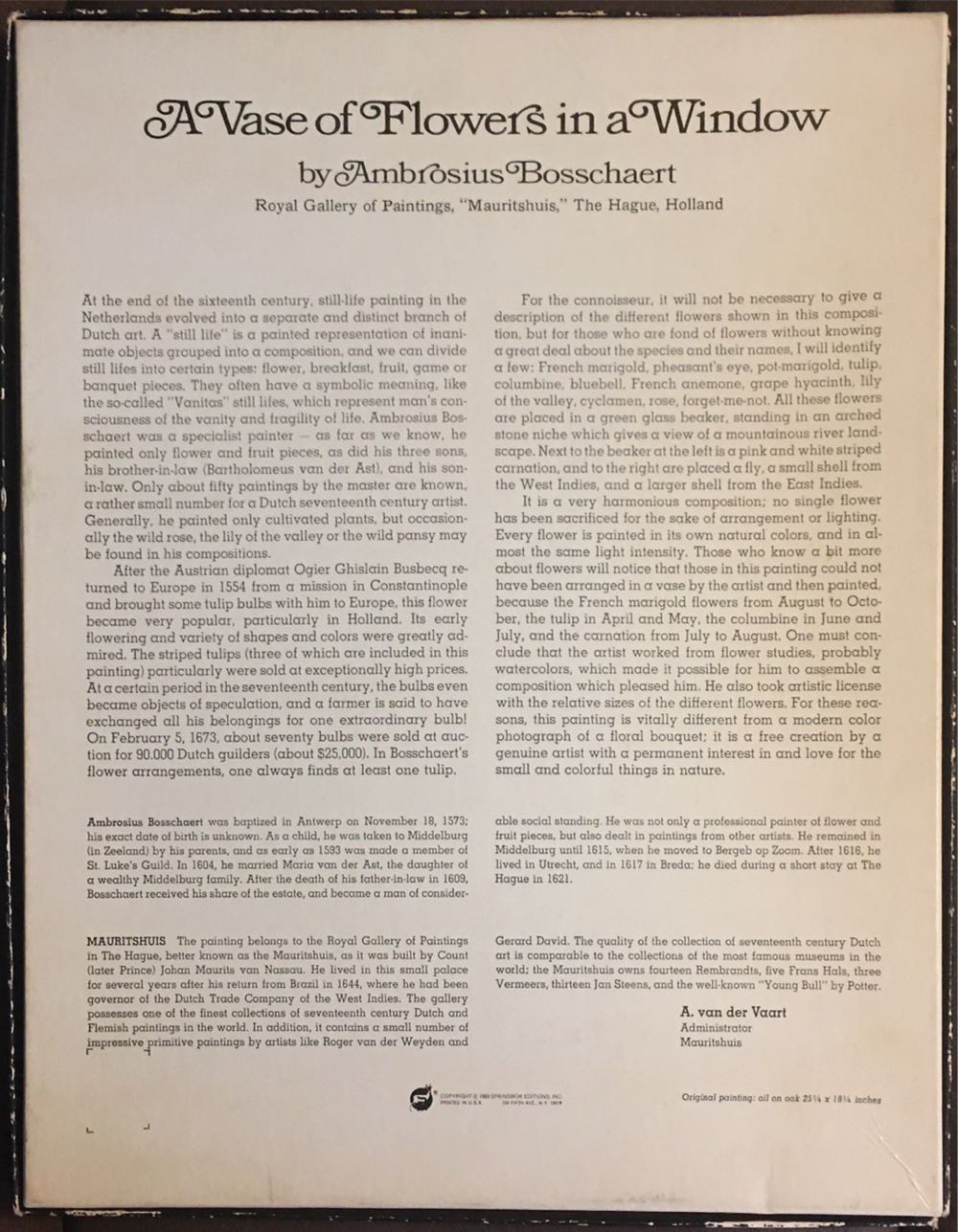 A Vase of Flowers in a Window - Springbok puzzle collectible - Main Image 2