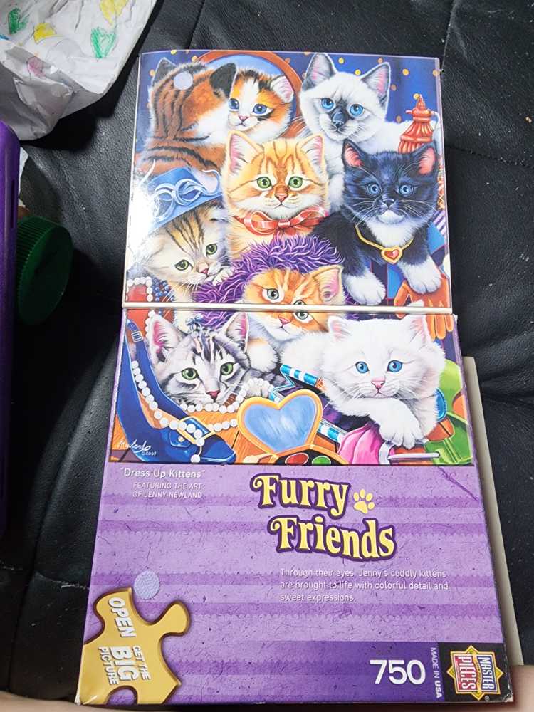 Cats Jigsaw Puzzle 750 Pieces Furry Friends Dress Up Kittens Master Pieces  puzzle collectible [Barcode 705988610011] - Main Image 2