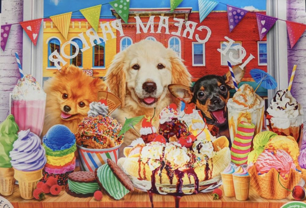 Doggy Peekers / Ice Cream Parlor - Trefl puzzle collectible [Barcode 5900511106992] - Main Image 2