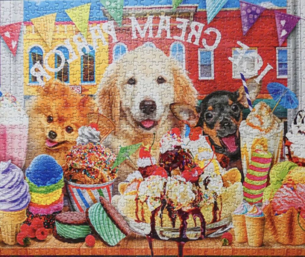 Doggy Peekers / Ice Cream Parlor - Trefl puzzle collectible [Barcode 5900511106992] - Main Image 3