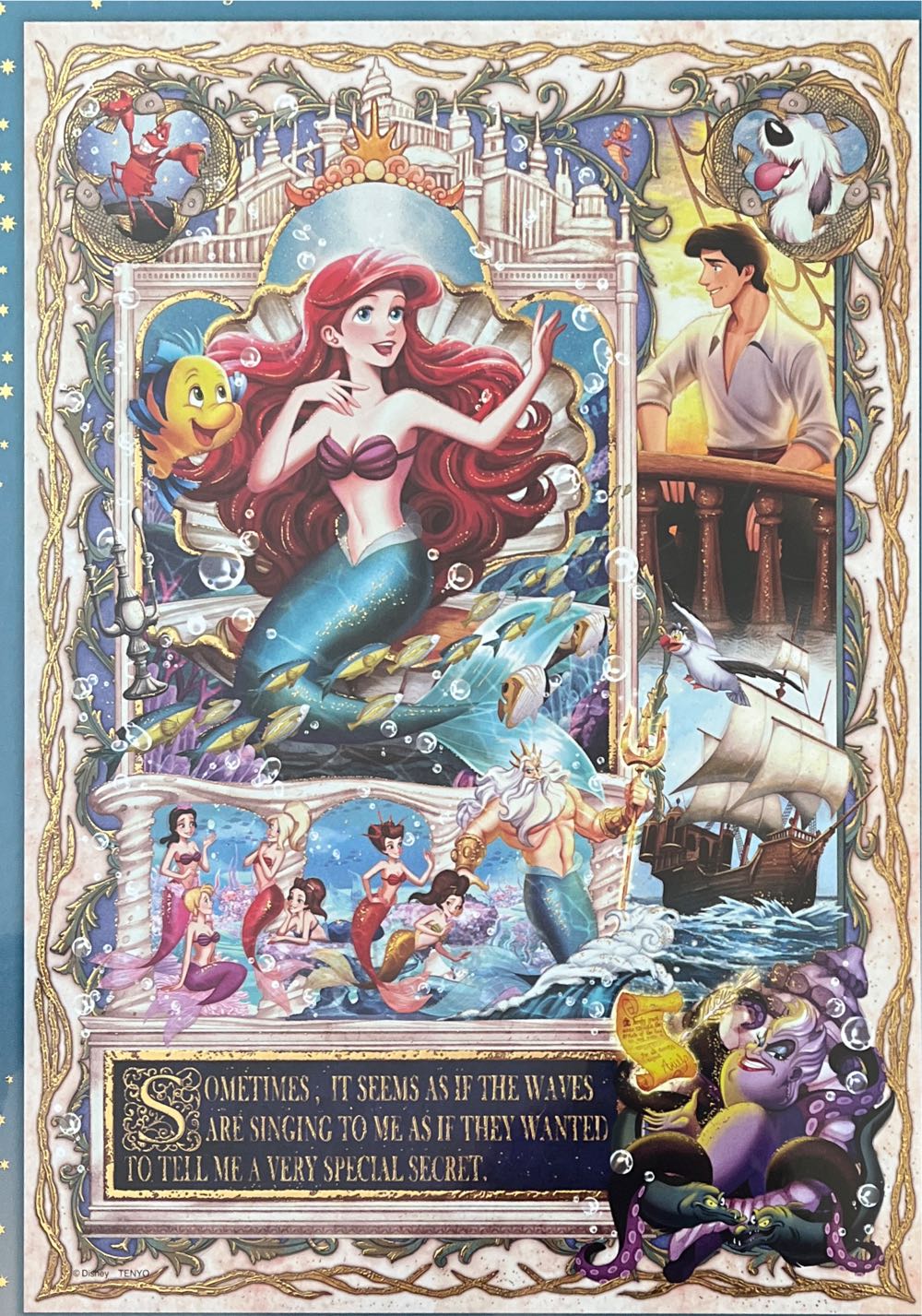 D-500-670: Little Mermaid In Love - Tenyo puzzle collectible [Barcode 4905823946701] - Main Image 2
