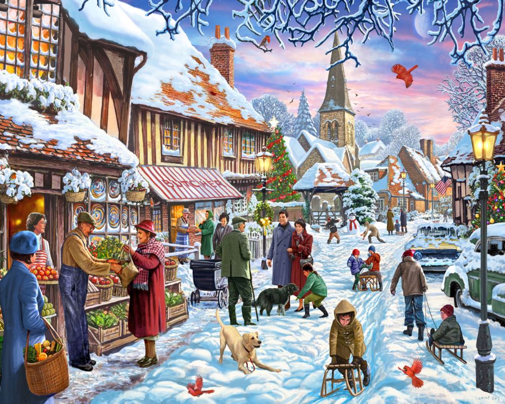 Winter Stroll - Vermont Christmas Company puzzle collectible [Barcode 819273022448] - Main Image 2