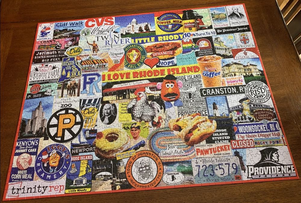 I Love Rhode Island - White Mountain puzzle collectible [Barcode 724819265497] - Main Image 2