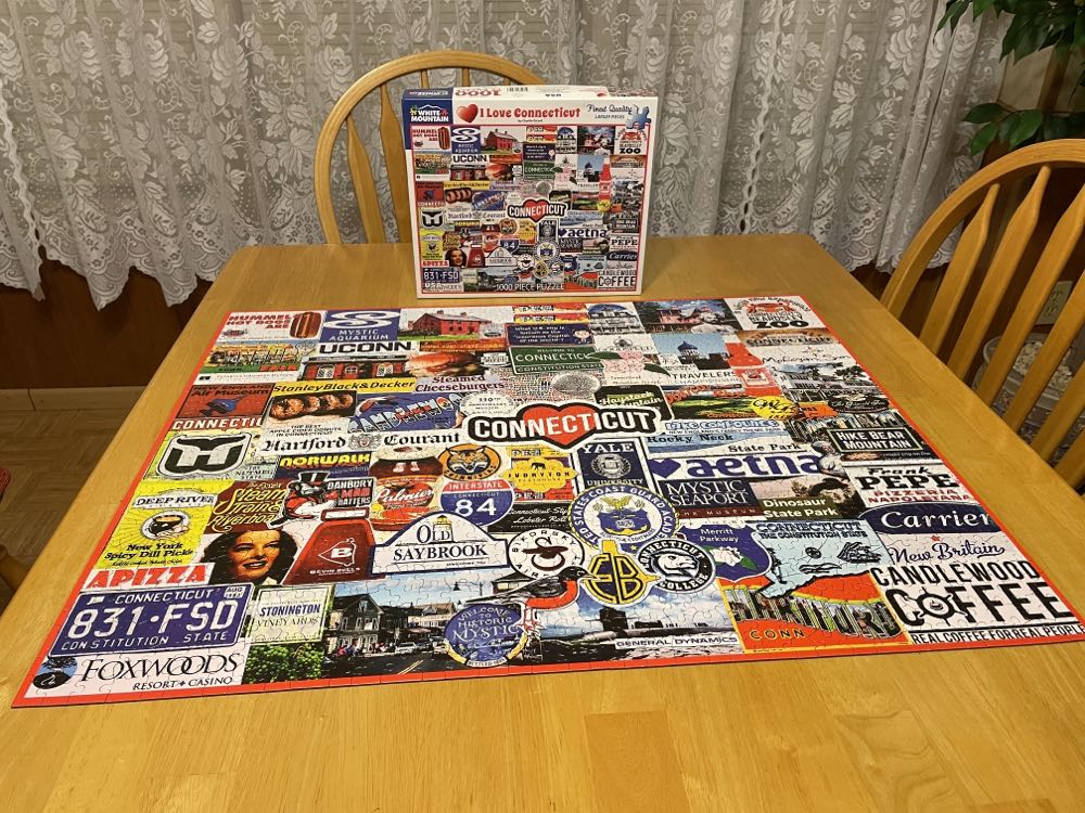 I Love Connecticut Sold - White Mountain puzzle collectible [Barcode 724819265503] - Main Image 2