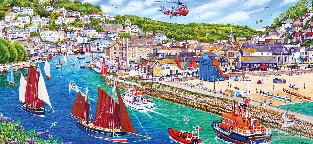 Looe Harbour - Gibsons 🇬🇧 puzzle collectible [Barcode 5012269040548] - Main Image 2