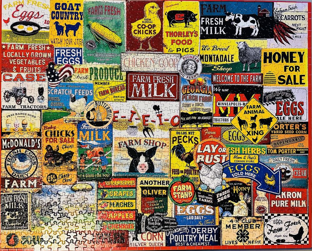 Down on the Farm - SOLD - White Mountain puzzle collectible - Main Image 2