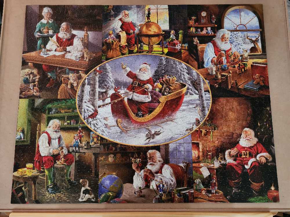 Merry Christmas to All - White Mountain puzzle collectible [Barcode 724819252367] - Main Image 2