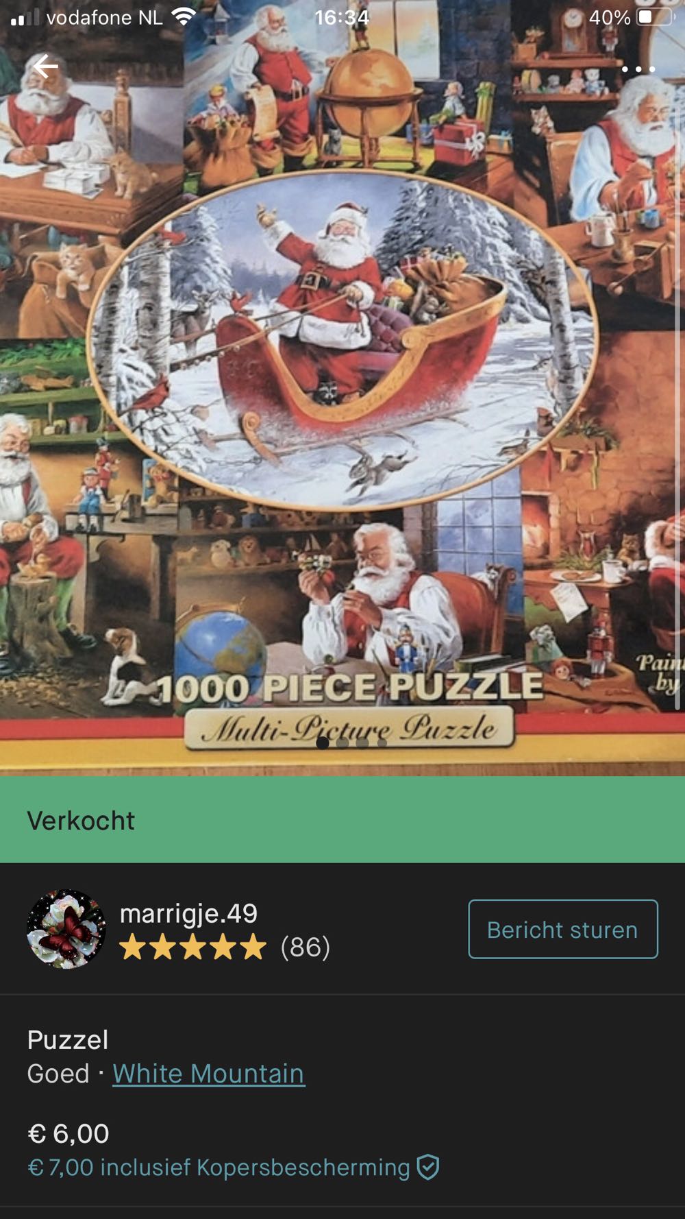 Merry Christmas to All - White Mountain puzzle collectible [Barcode 724819252367] - Main Image 4
