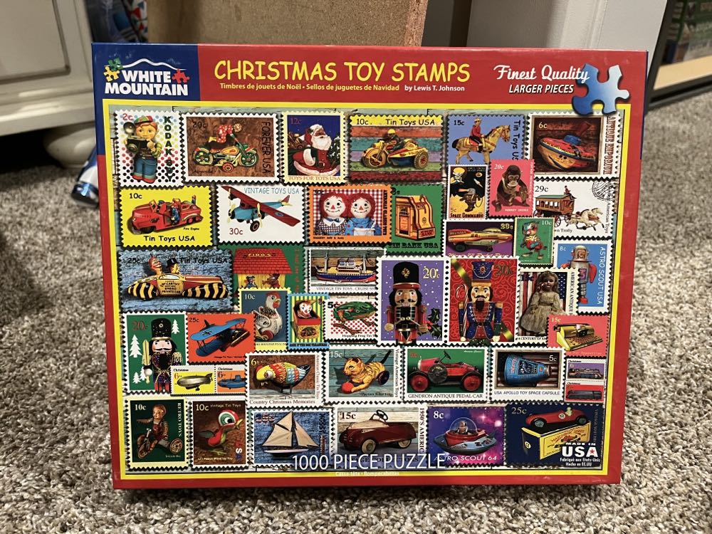 Christmas Toy Stamps - White Mountain puzzle collectible [Barcode 724819261369] - Main Image 3