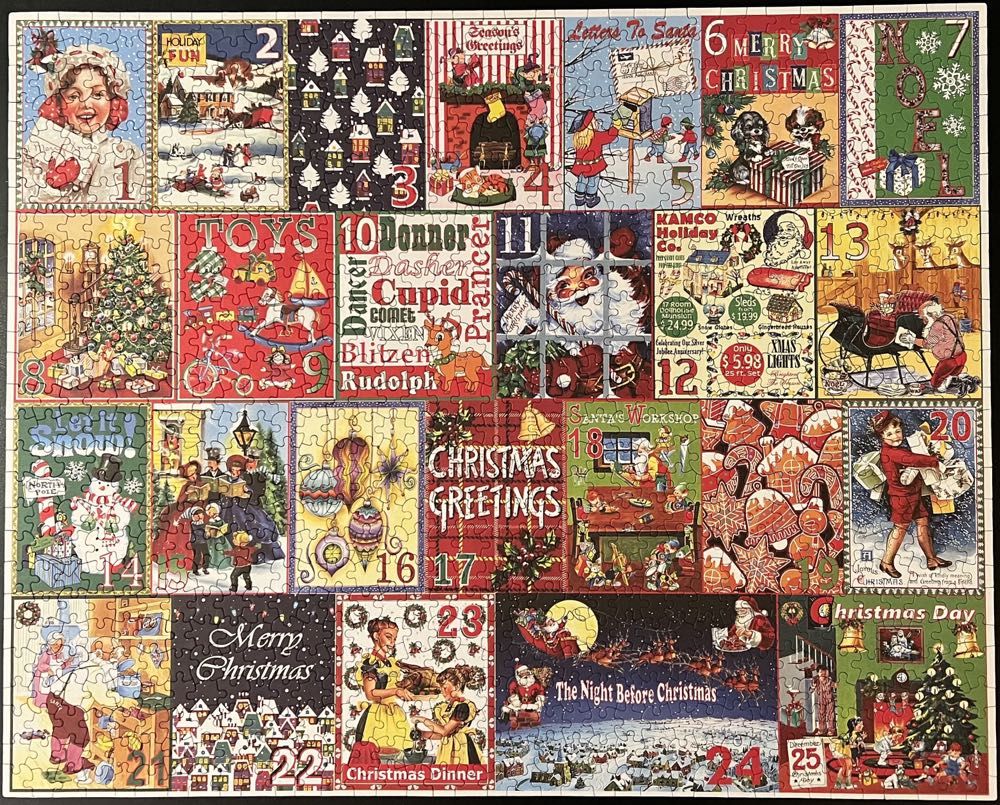Christmas Calendar 🔵 - White Mountain puzzle collectible [Barcode 724819264544] - Main Image 2