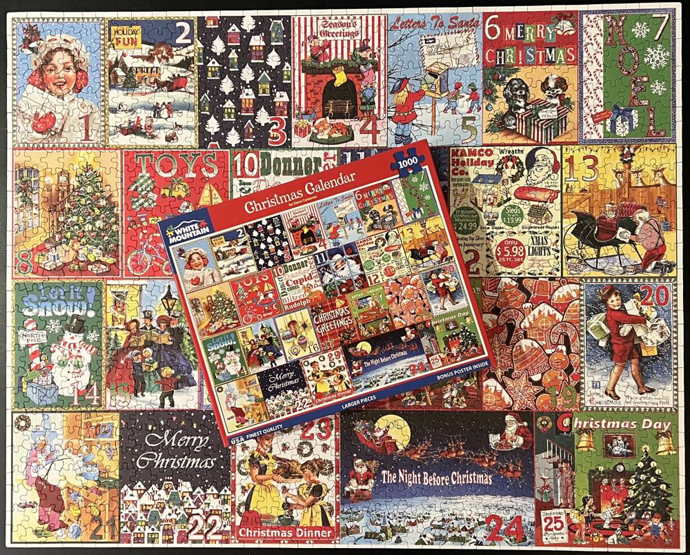 Christmas Calendar 🔵 - White Mountain puzzle collectible [Barcode 724819264544] - Main Image 4