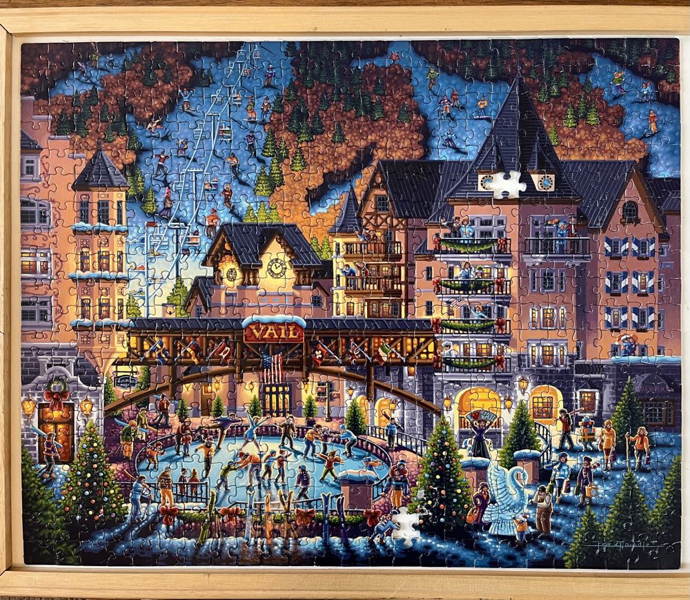 Vail Village - Work & Sell - Dowdle puzzle collectible [Barcode 671095202008] - Main Image 2