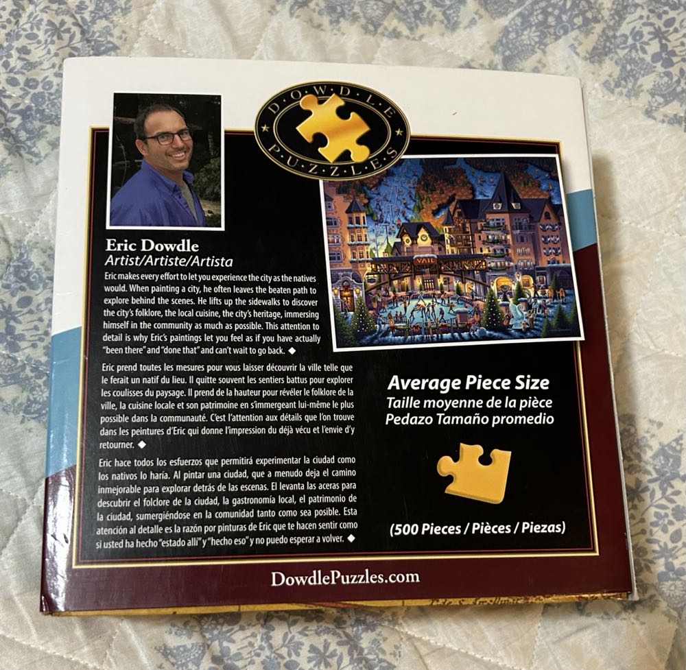 Vail Village - Work & Sell - Dowdle puzzle collectible [Barcode 671095202008] - Main Image 4