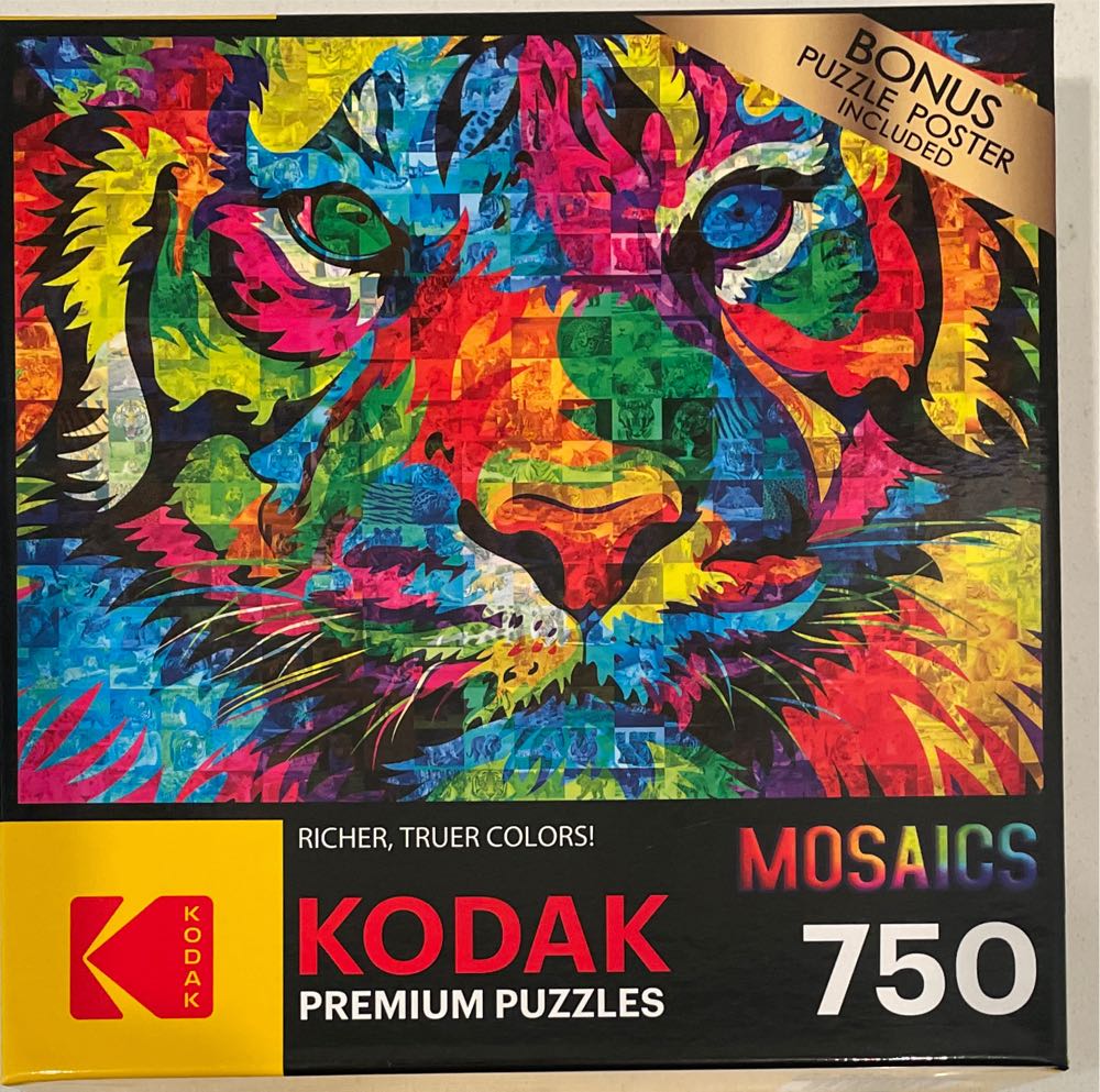 Kodak - Mosaics Rainbow Tiger - Kodak Premium puzzle collectible [Barcode 4895145429474] - Main Image 2