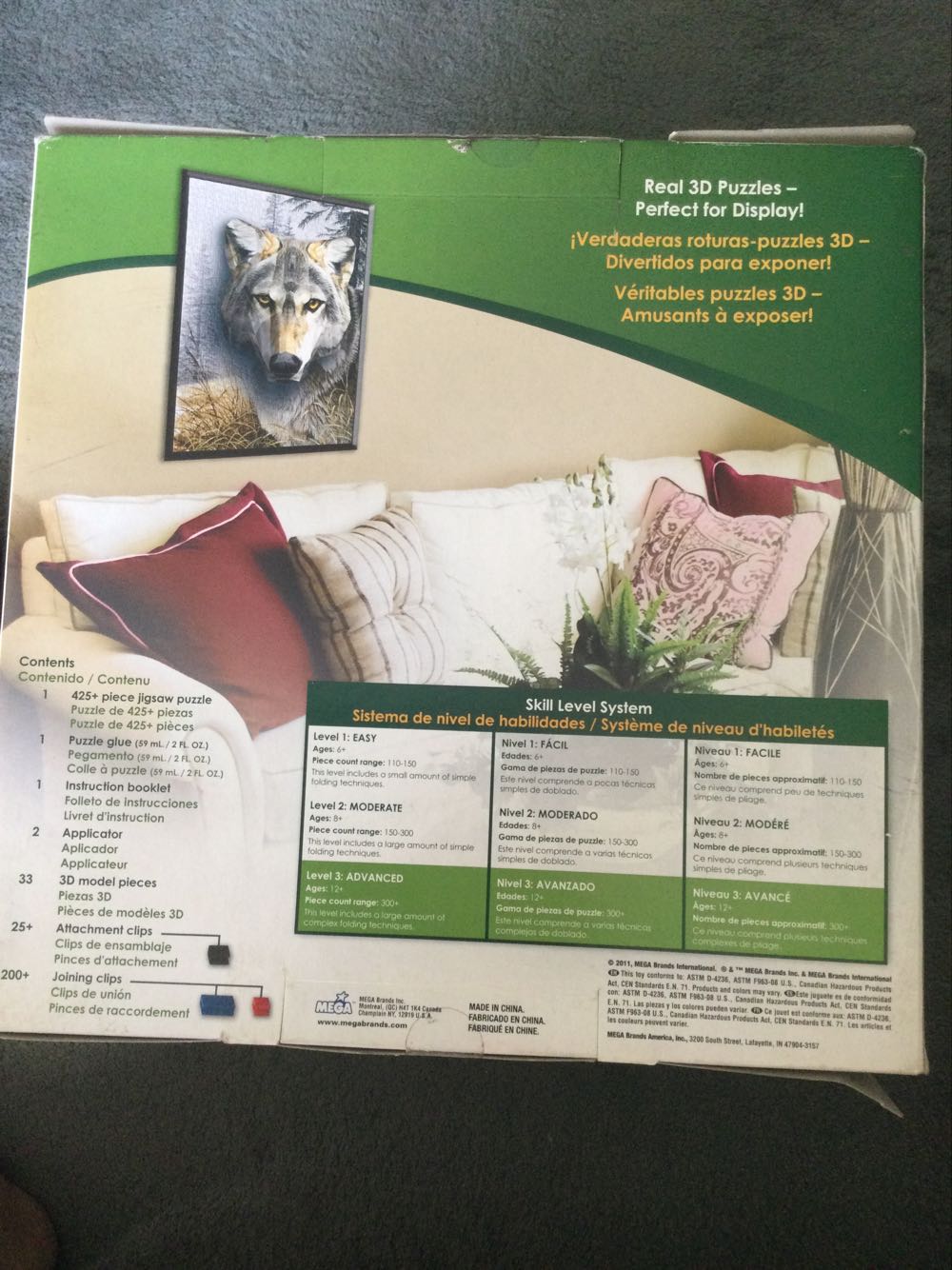 The Watcher ( Wolf ) - Mega Puzzles ( Breakthrough ) puzzle collectible [Barcode 072348506704] - Main Image 3