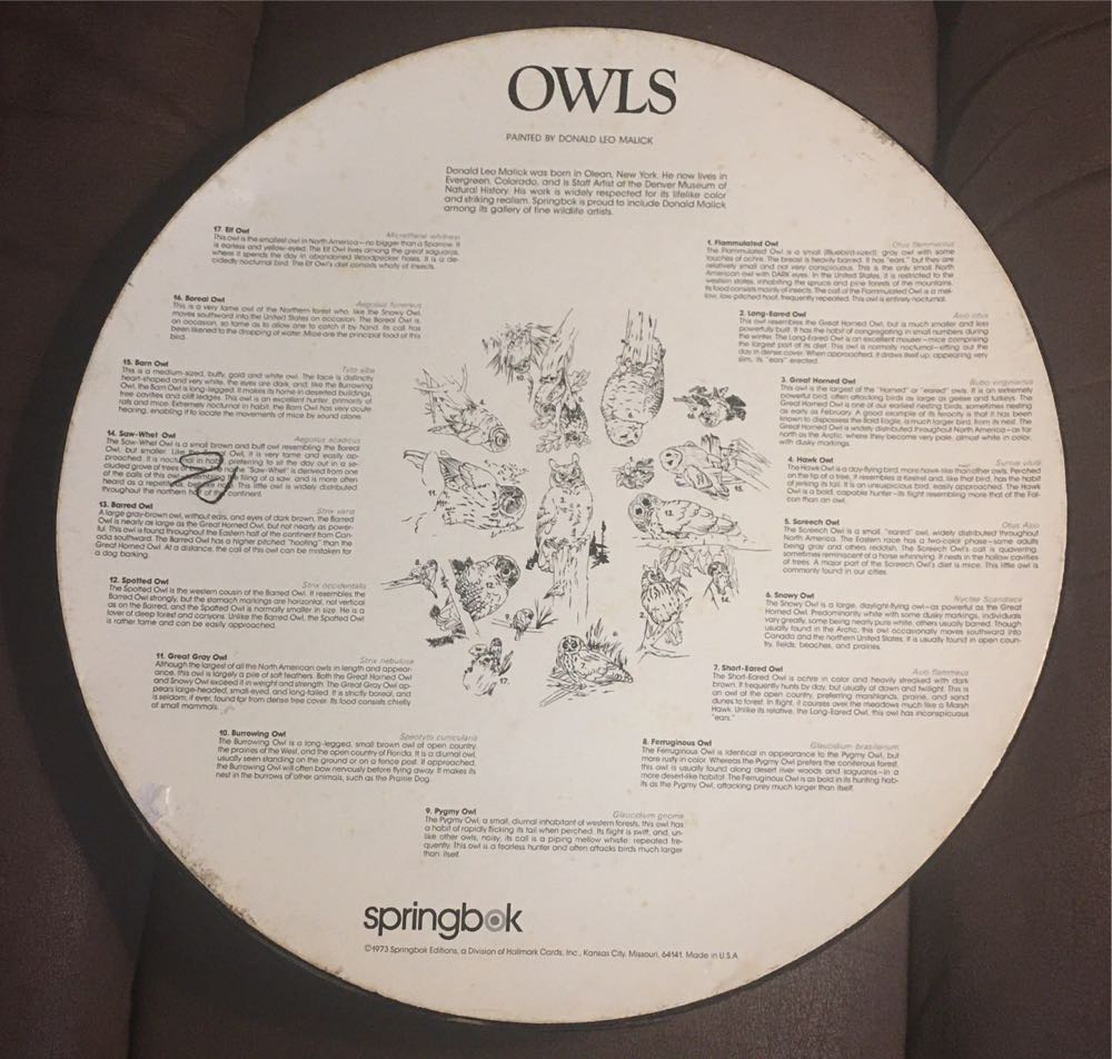 Owls - Round - Springbok puzzle collectible - Main Image 2