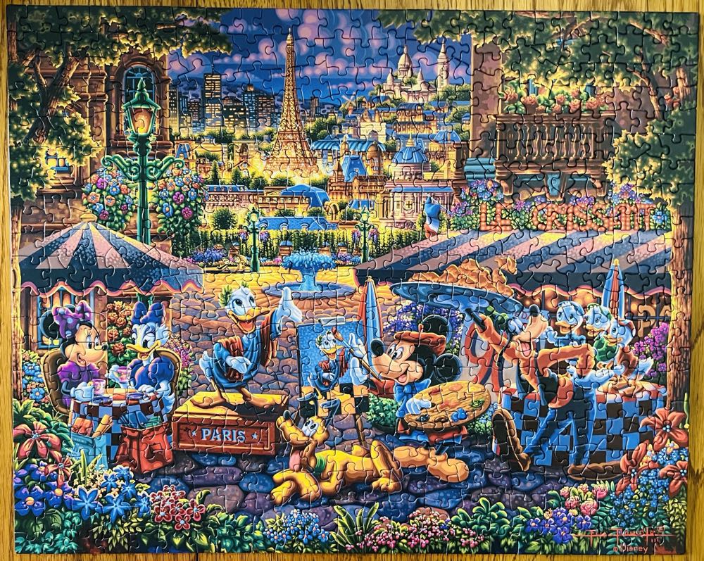 Mickey & Friends Painting In Paris✅ - Dowdle Disney puzzle collectible [Barcode 671095004770] - Main Image 2