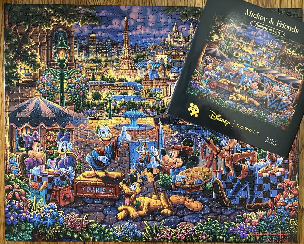 Mickey & Friends Painting In Paris✅ - Dowdle Disney puzzle collectible [Barcode 671095004770] - Main Image 3