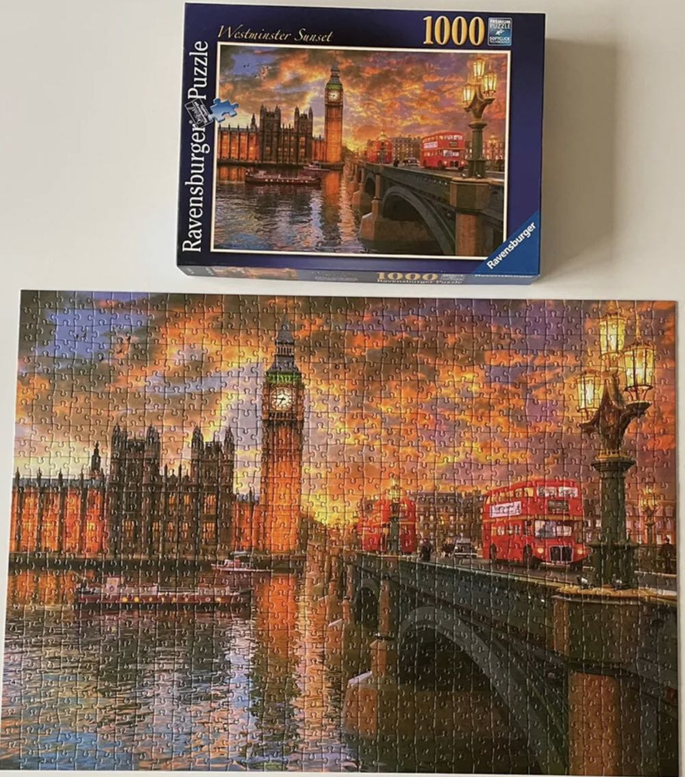 Westminster Sunset - SOLD - Ravensburger puzzle collectible [Barcode 4005556195916] - Main Image 4