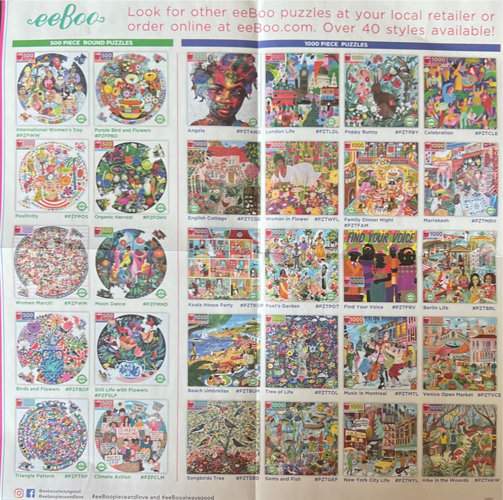 Eating Outside - eeBoo Piece & Love puzzle collectible [Barcode 689196511974] - Main Image 4