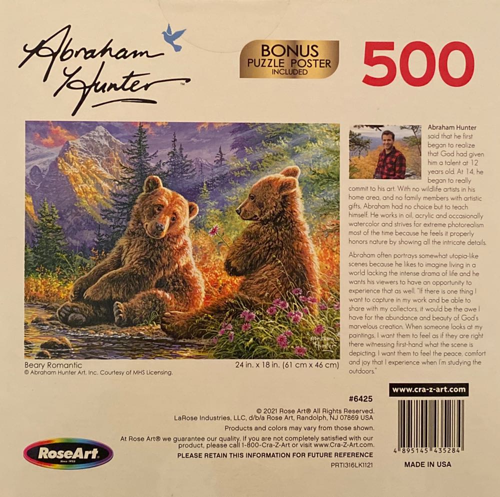 Beary Romantic - Cra-Z-Art (RoseArt) puzzle collectible [Barcode 4895145435284] - Main Image 3