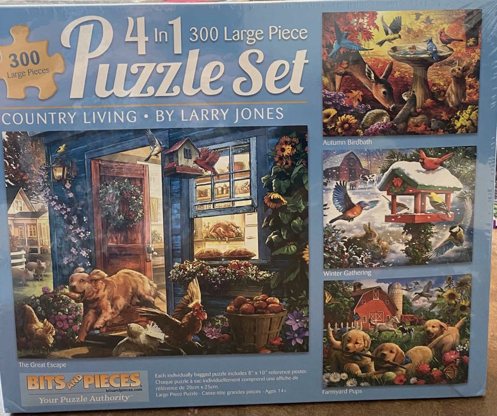 Country Living 4 In 1 Puzzle Set - Bits & Pieces puzzle collectible [Barcode 192949047007] - Main Image 2