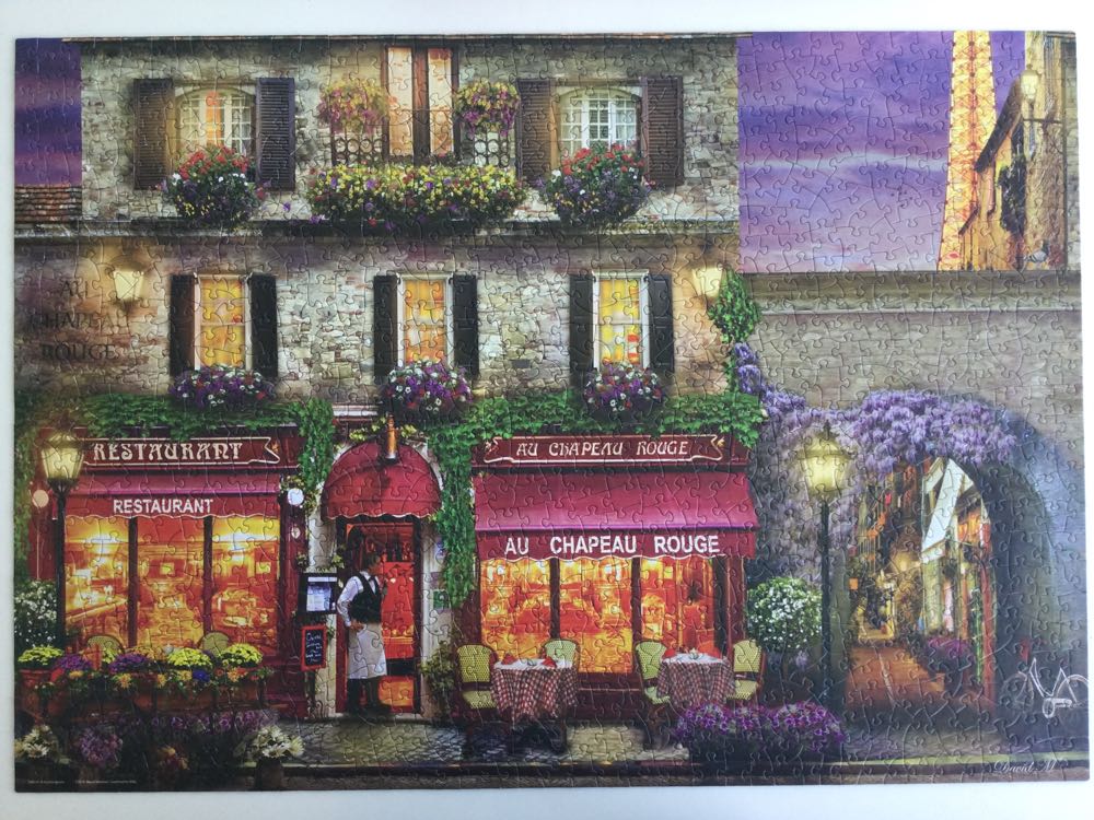 The Red Hat Restaurant, Paris - Eurographics 🇨🇦 puzzle collectible [Barcode 628136609630] - Main Image 2