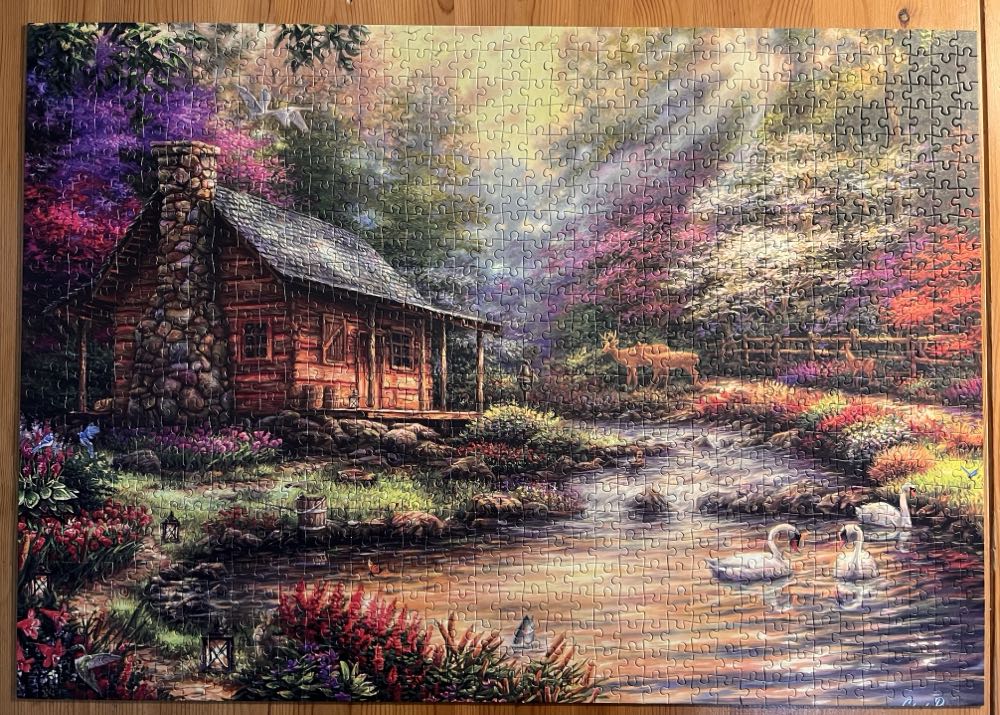 Brookside Retreat - Bluebird Puzzle puzzle collectible [Barcode 3663384702068] - Main Image 2