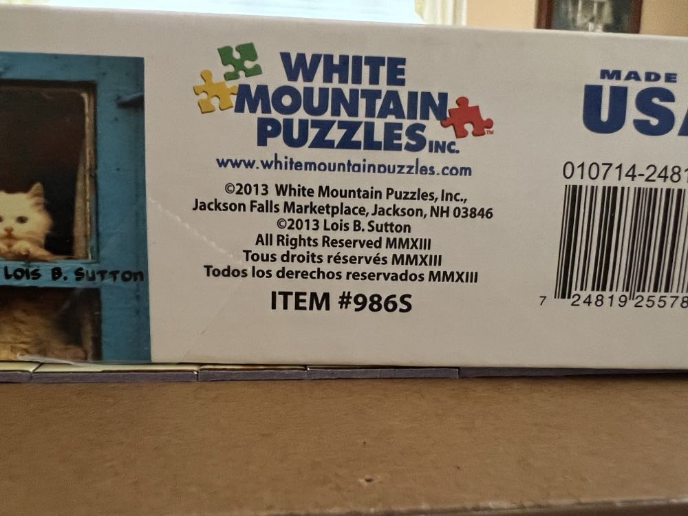 Sold - Window Cats - White Mountain puzzle collectible - Main Image 3