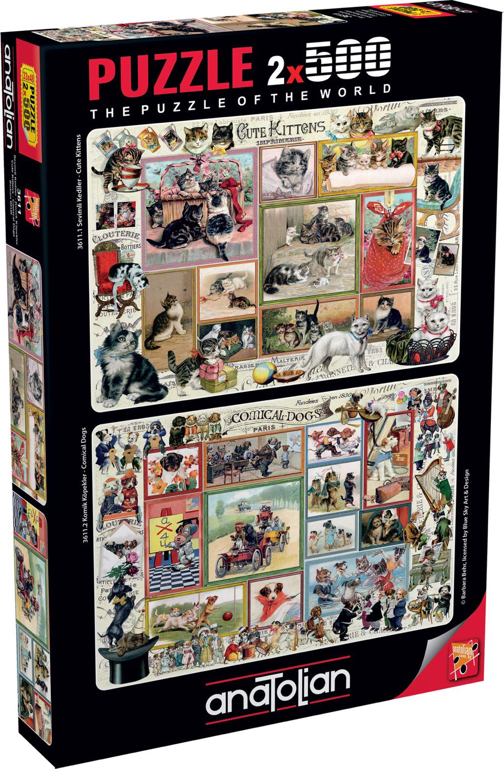 Cute Kittens & Comical Dogs - Anatolian puzzle collectible [Barcode 8698543136113] - Main Image 4
