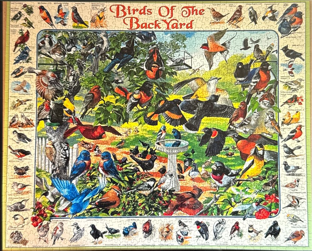 Birds Of The Backyard - White Mountain puzzle collectible - Main Image 2
