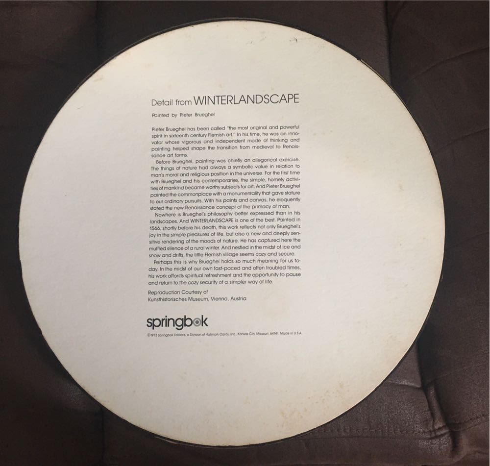 Winter Landscape, Detail from - Round - Springbok puzzle collectible - Main Image 2