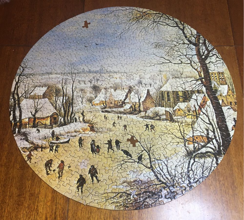 Winter Landscape, Detail from - Round - Springbok puzzle collectible - Main Image 3