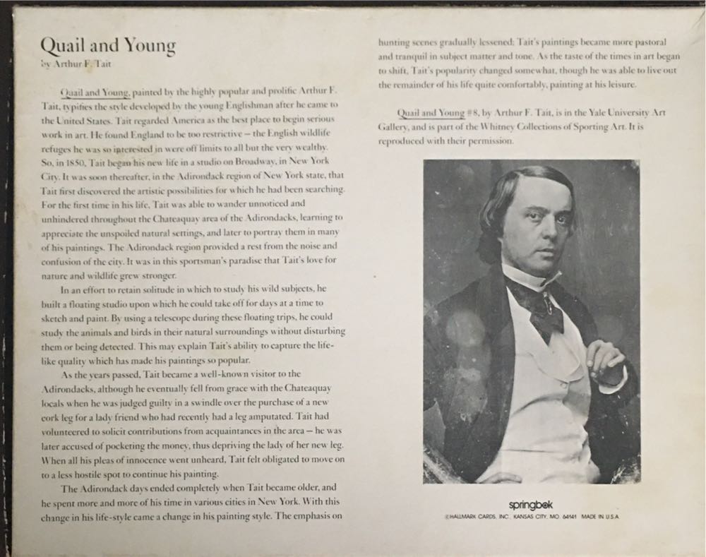 Quail and Young - Springbok puzzle collectible - Main Image 2