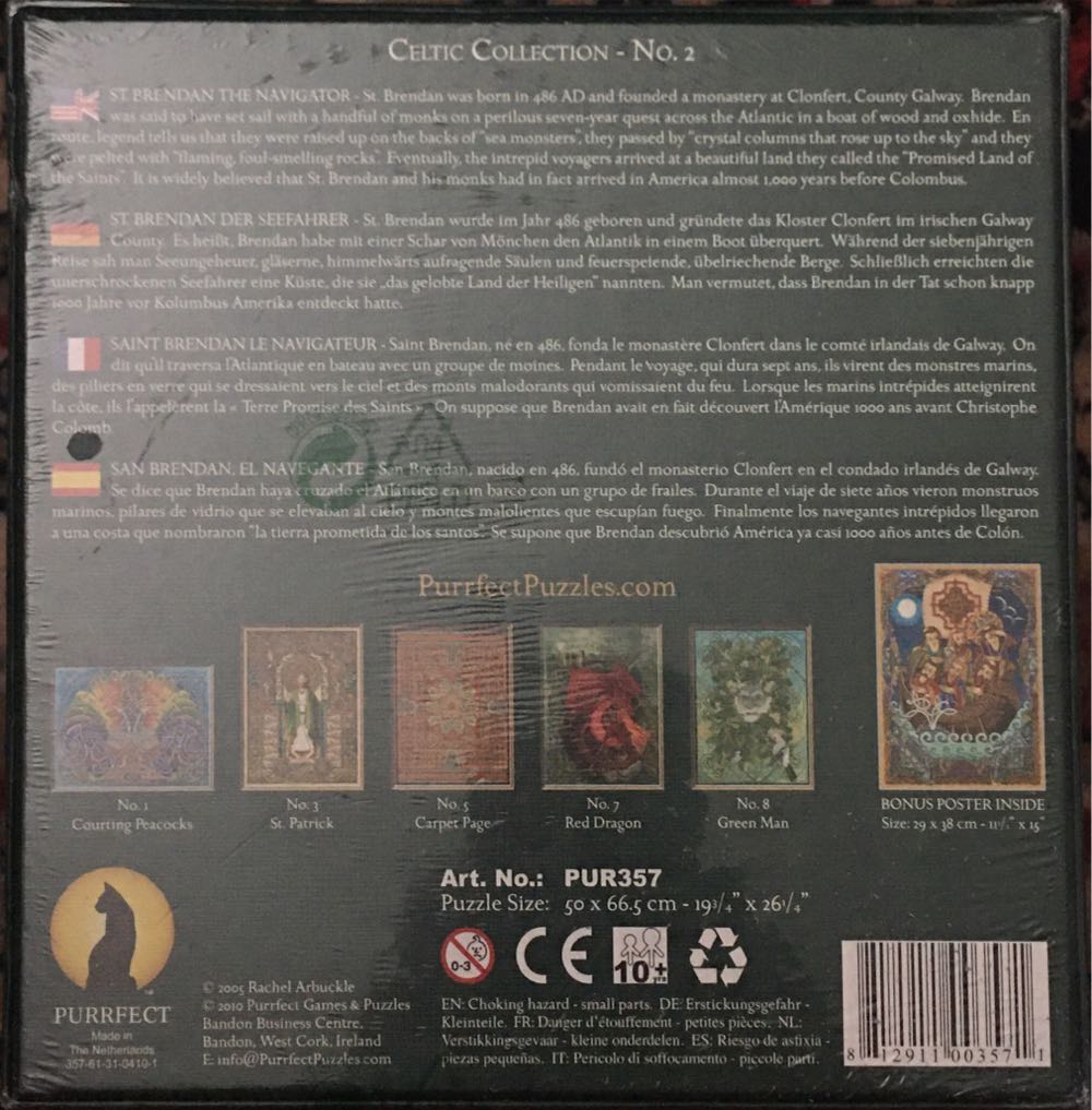 St. Brendan The Navigator - Purrfect puzzle collectible - Main Image 2