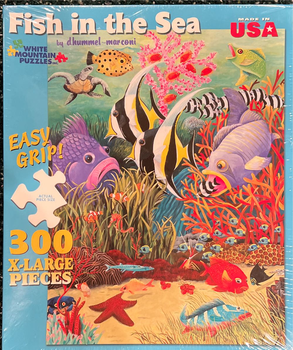 Fish In The Sea - White Mountain puzzle collectible [Barcode 724819251070] - Main Image 1