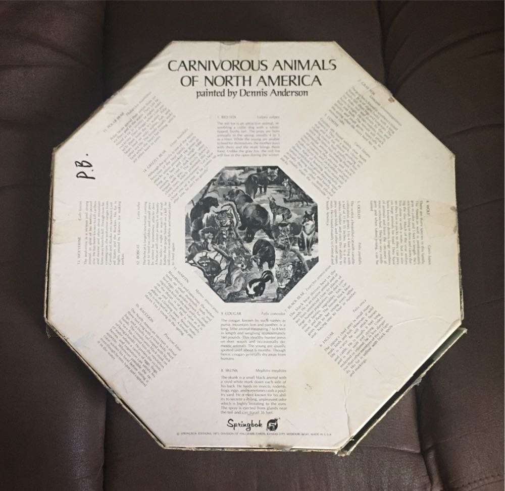 Carnivorous Animals of North America - Springbok puzzle collectible - Main Image 2