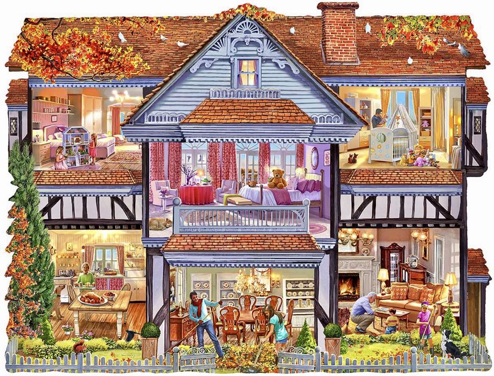 Autumn Country House - SunsOut puzzle collectible [Barcode 796780960589] - Main Image 2