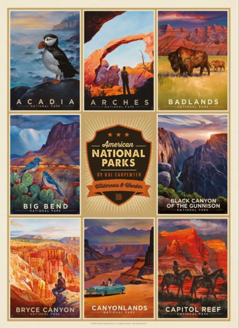 American National Parks : Wilderness & Wonder - Americanflat puzzle collectible - Main Image 2