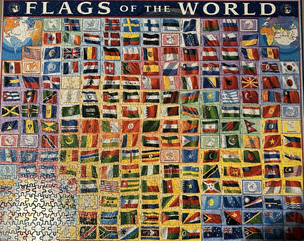 Sold - Flags Of The World - White Mountain puzzle collectible - Main Image 2